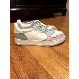 Mia Race Sneaker Women's Size 11 Multicolored Frayed Detail Colorful Casual Chic